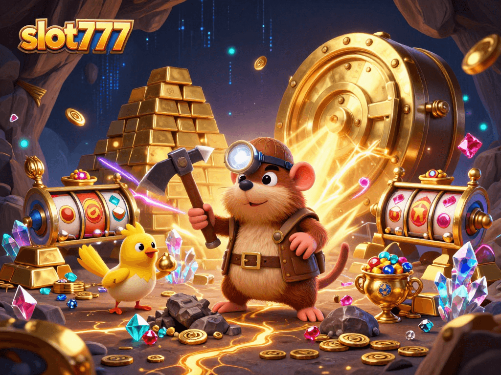 Spin the reels with slot777 and unveil treasure with riches and jackpots in this vibrant scene.
