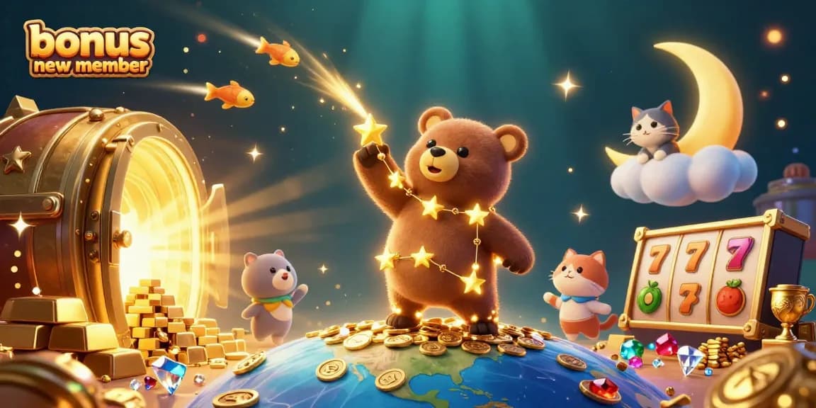Engage with the bonus new member offer and uncover treasures in a vibrant casino scene