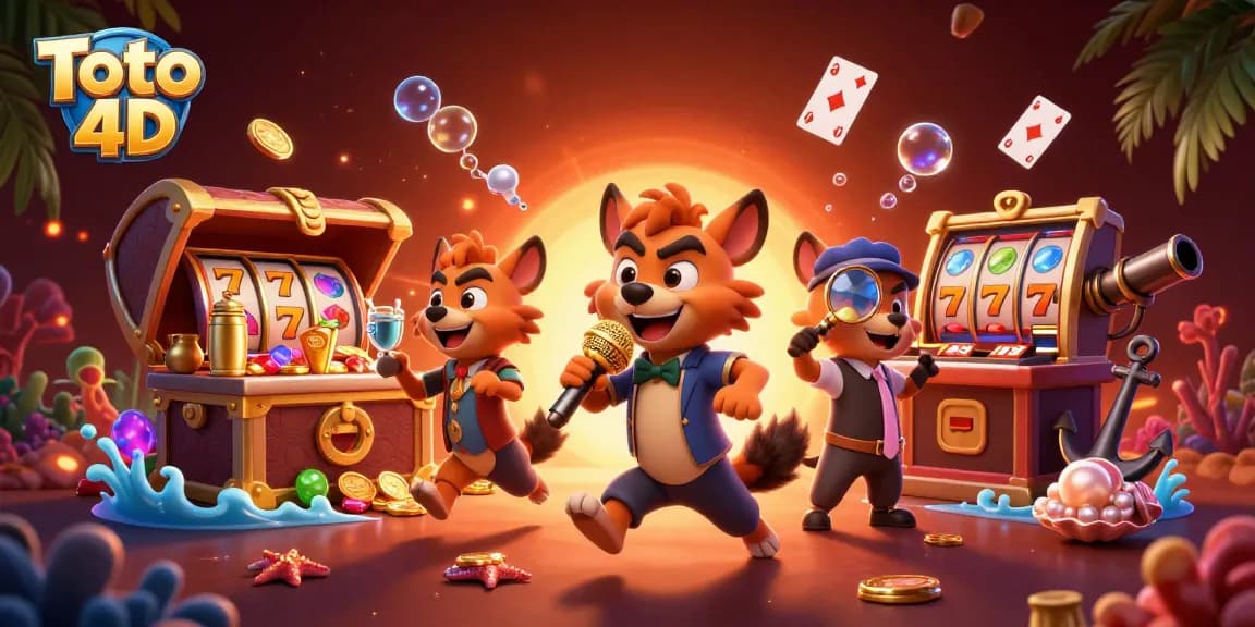 Win big with Toto 4D in a vibrant casino environment filled with rich details and excitement.