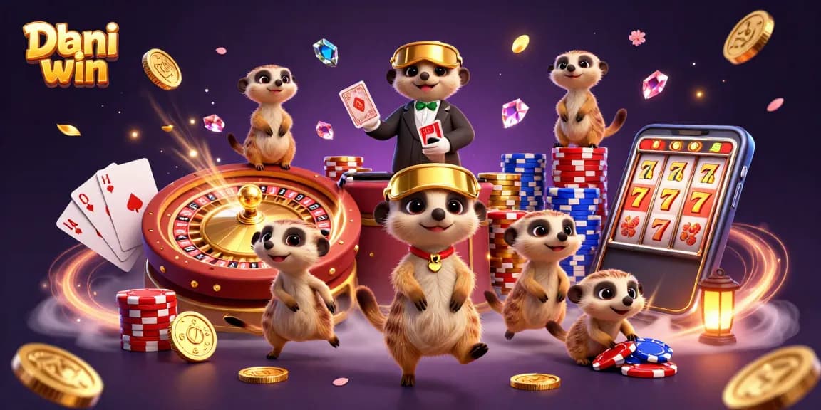 Play thrilling casino games with Dhani win's meerkat operators spinning reels and winning big.