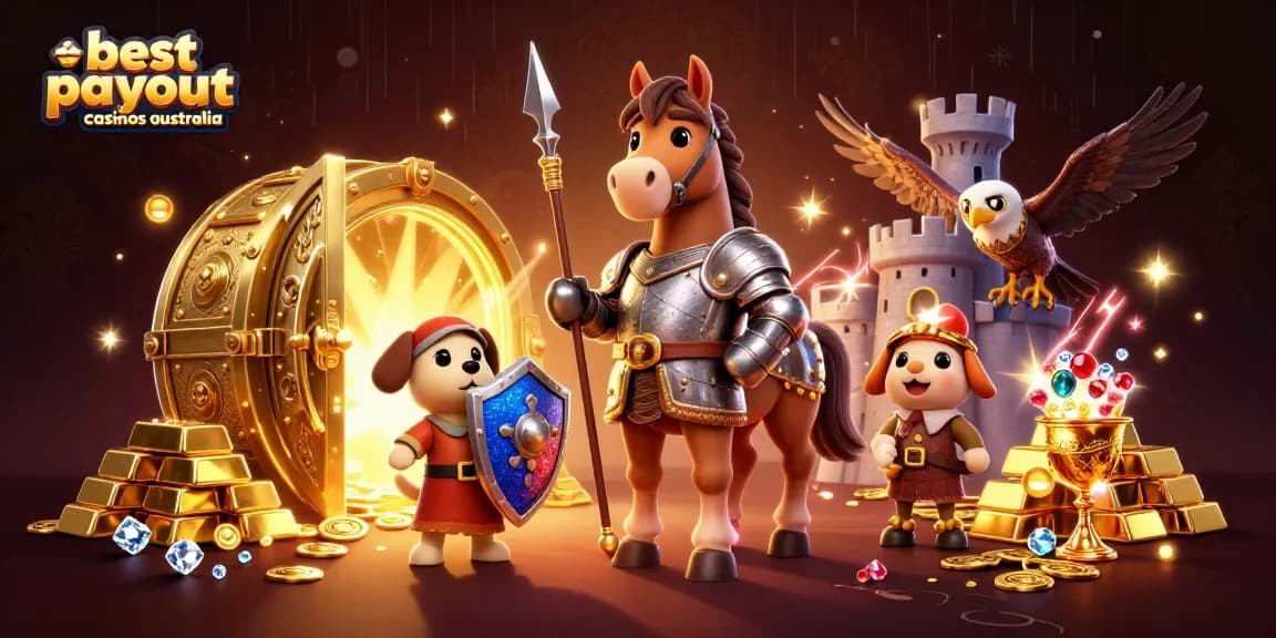 Experience the thrill of the best payout casinos australia with knights, treasure, and dazzling gems.