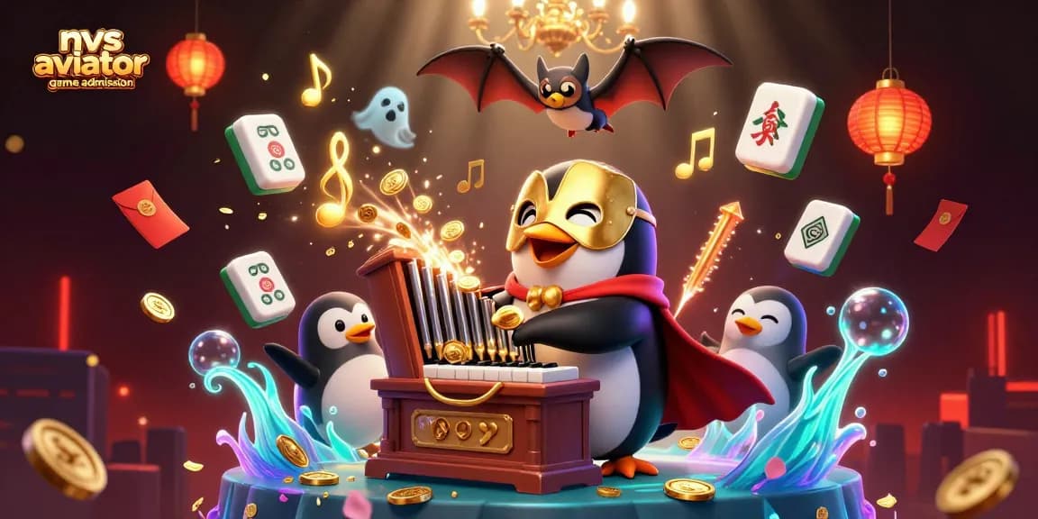 Engage in nvs aviator game admission with a dynamic 3D scene featuring vibrant casino elements and characters.