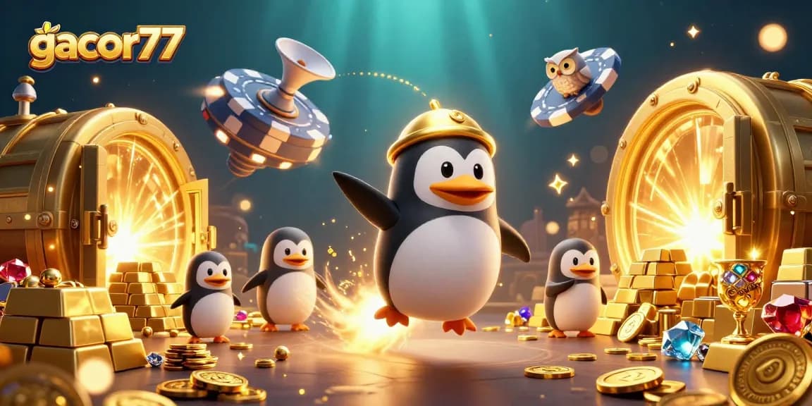 Bermain gacor77 dengan penguin emas peluncur roket di luar angkasa menuju stasiun kasino.
