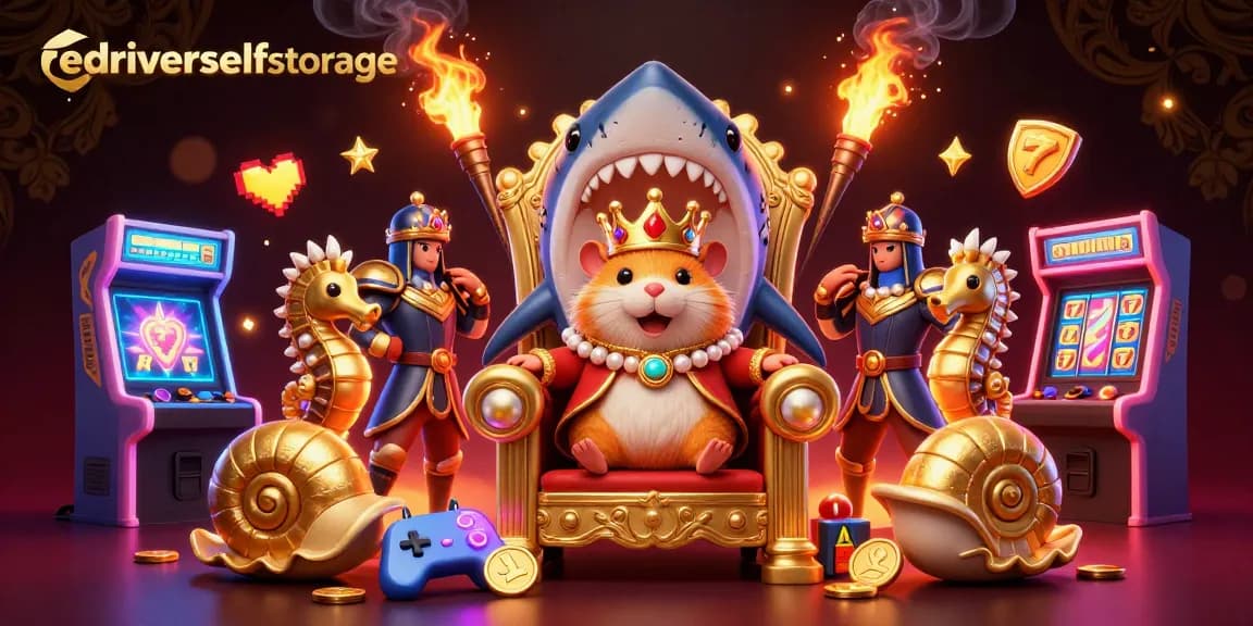 Experience thrilling gameplay at redriverselfstorage with stunning casino-themed 3D illustration.