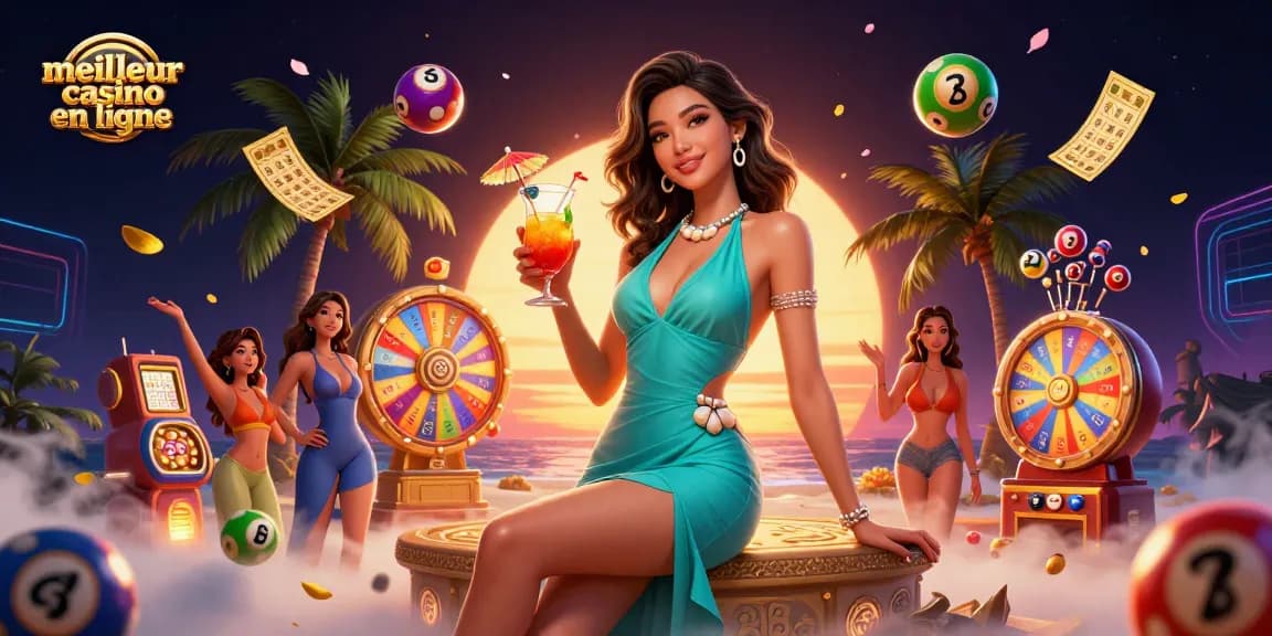 Participez à une action palpitante au meilleur casino en ligne avec des jeux dynamiques et des éléments colorés.