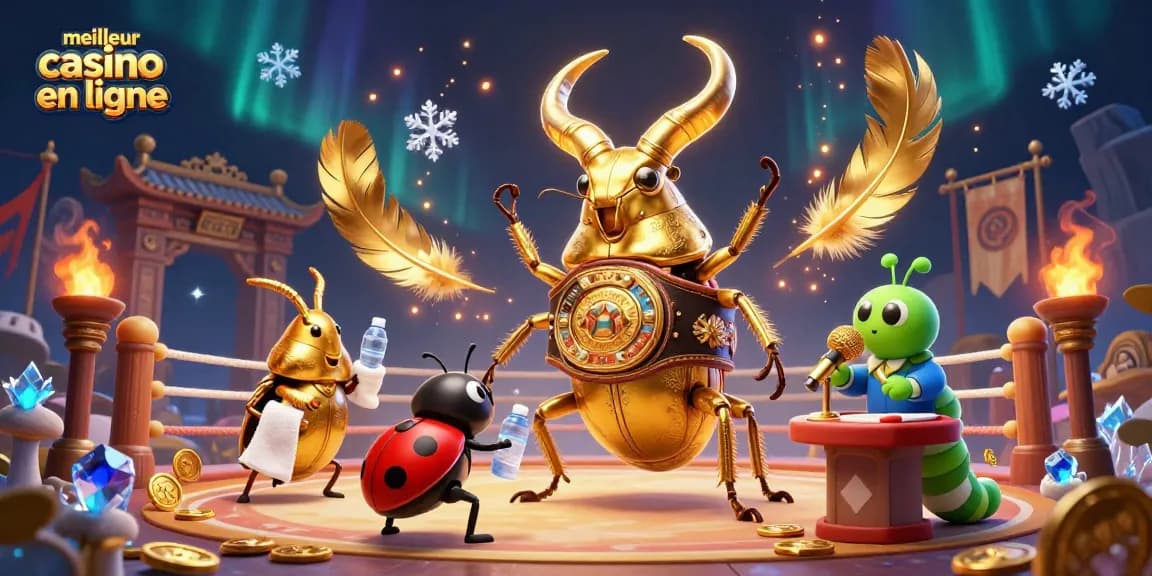 Venez découvrir le meilleur casino en ligne avec cette illustration dynamique captivante.