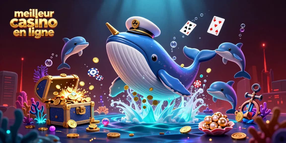 Découvrez l'univers du meilleur casino en ligne avec cette scène animée de jeux de casino sous-marin.
