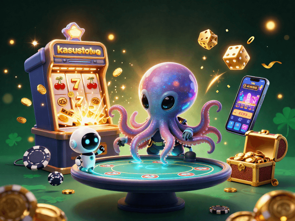 Kasustoto bawa keseruan dengan alien okto dan robot untuk bermain poker secara mengasyikkan.