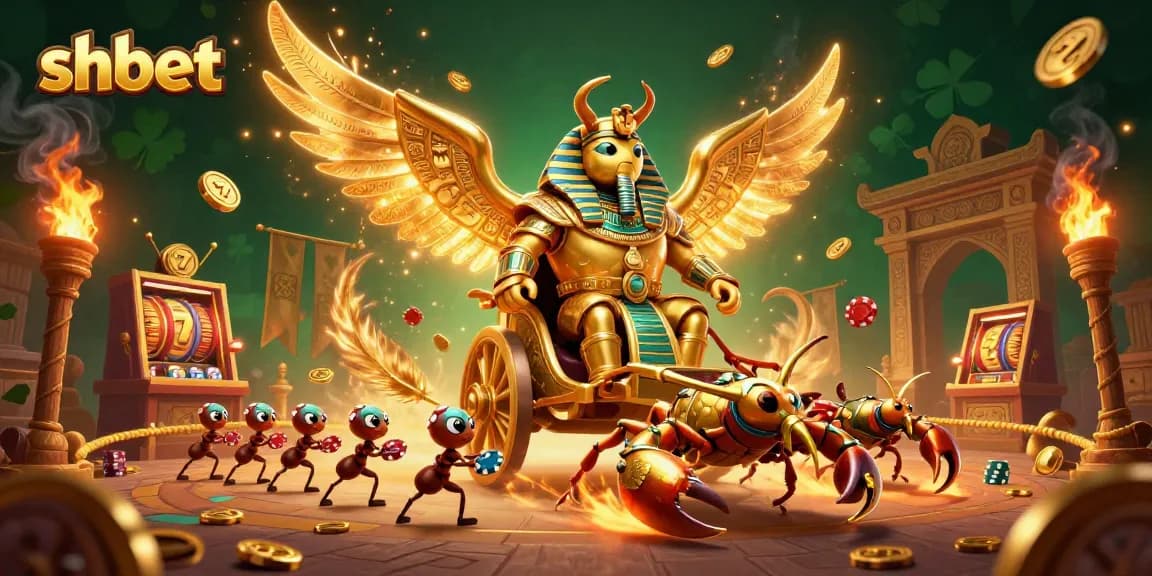 Winning at shbet with a vibrant depiction of casino gaming action and thematic elements