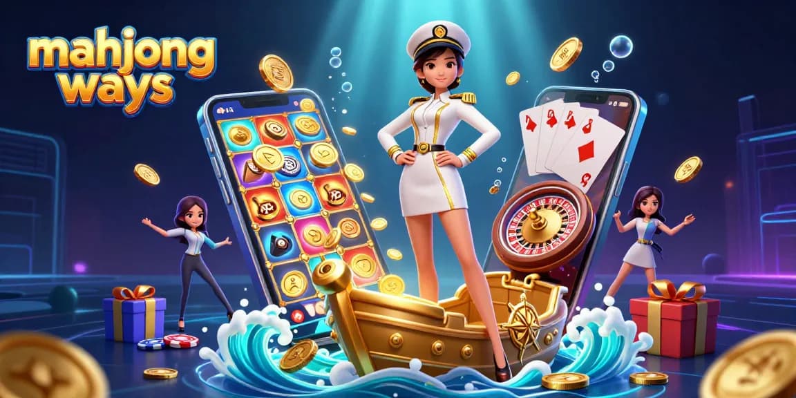 Play mahjong ways on mobile with dynamic 3D visuals of slot games and vibrant casino elements.