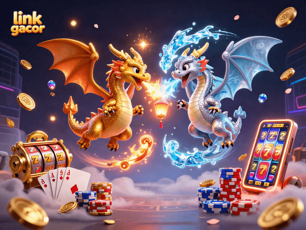 Maximize your winnings with link gacor in this vibrant 3D casino illustration.