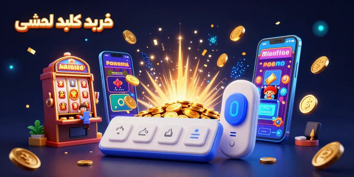 Control devices seamlessly with خرید کلید لمسی amidst a vibrant casino-themed scene.