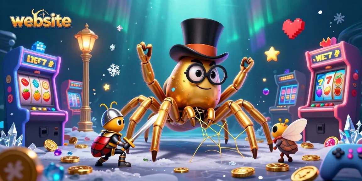 Permainan judi di website dengan tarantula emas dan ksatria bettlenya beraksi.