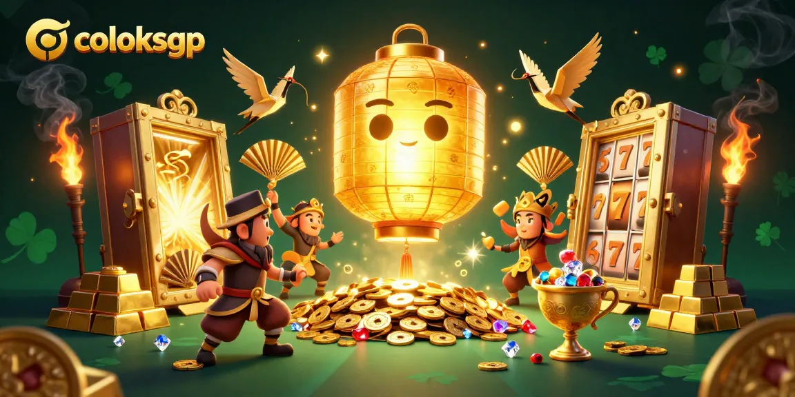 Experience the excitement of coloksgp with immersive lottery gameplay featuring golden elements and vibrant casino imagery.