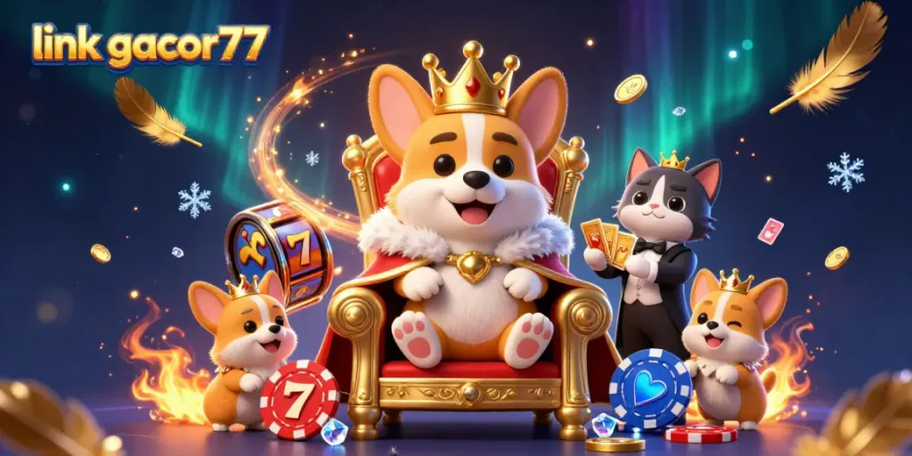 Tampilkan simbol slot dan jackpot dalam gambar yang menonjolkan link gacor77 untuk meningkatkan pengalaman bermain judi.