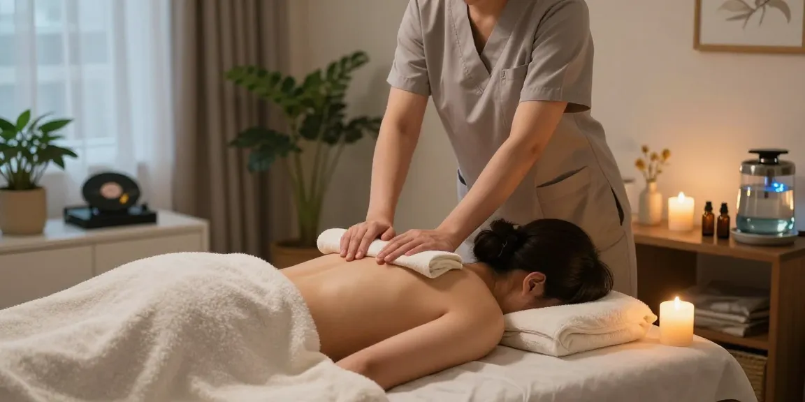 Relaxing 부천출장마사지 service in a cozy home with soothing ambiance and professional therapist.
