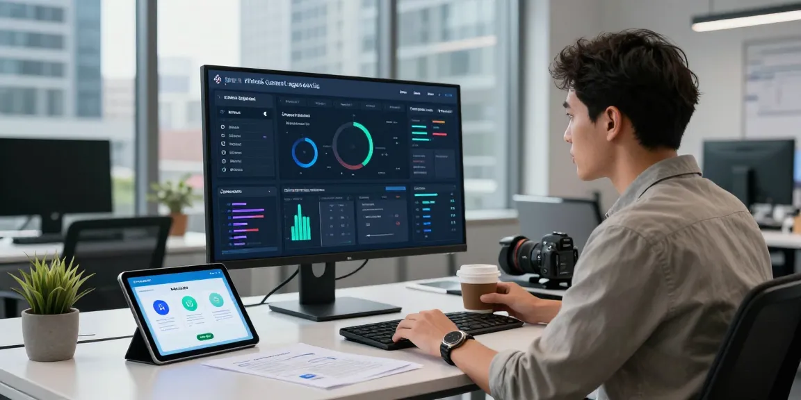 Data scientist analyzing age verification system metrics in a modern office setting.