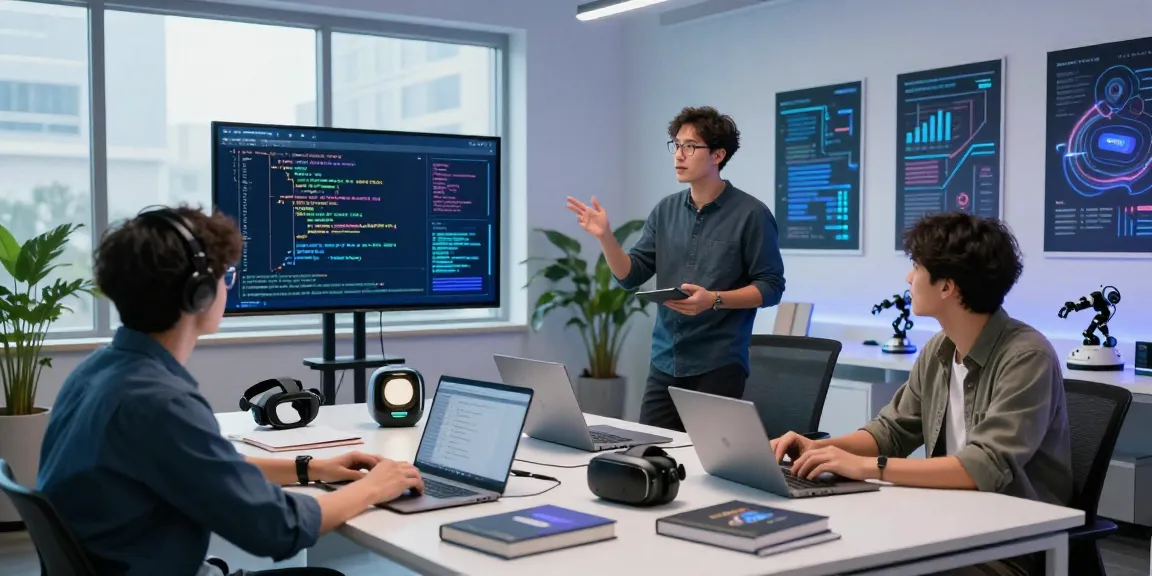 Developers collaborating on crush ai innovations in a modern tech workspace.