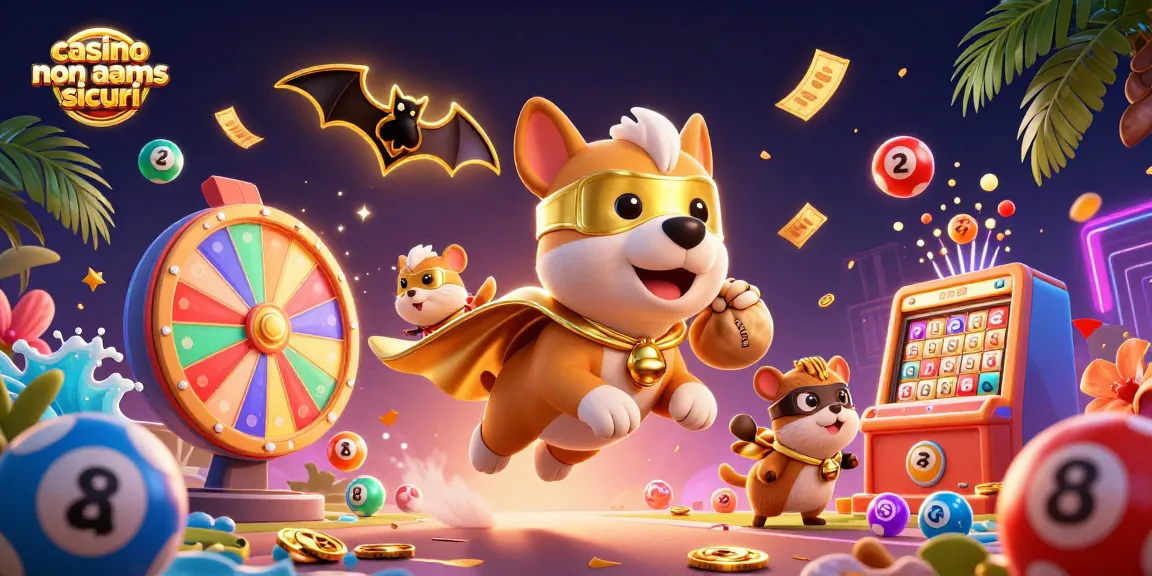 Interagisci con i casinò non AAMS sicuri mentre personaggi supereroi volano attraverso elementi di gioco vivaci e coriandoli