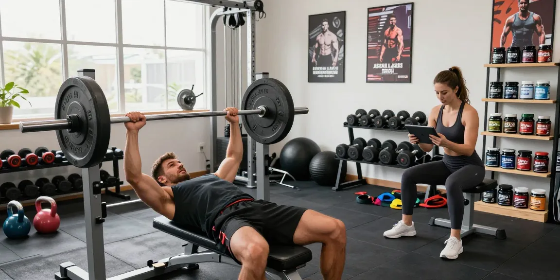 Astera Steroids Shop products displayed in a vibrant home gym setting, highlighting fitness training activities.