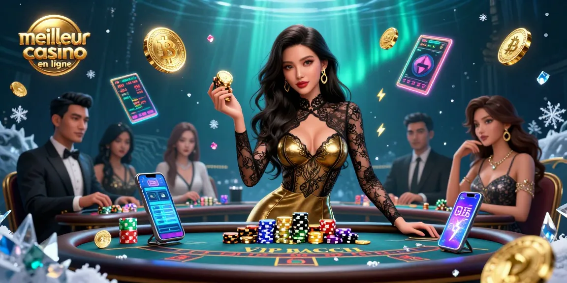 Vivez des jeux palpitants à la table de baccarat inspirée des meilleurs casinos en ligne avec une atmosphère glamour.