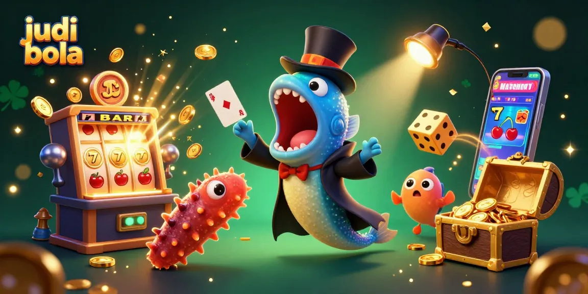 Experience thrilling judi bola action with vibrant characters and dynamic casino scenes.