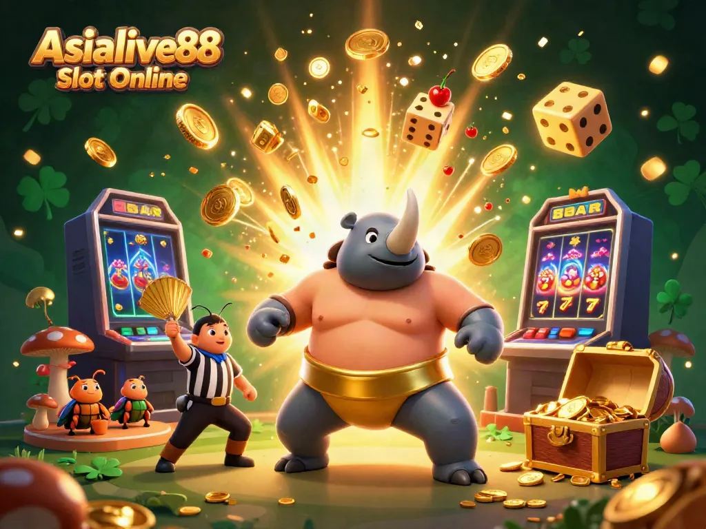 Experience the thrill of Asialive88 Slot Online with 3D character action and vibrant slot elements.