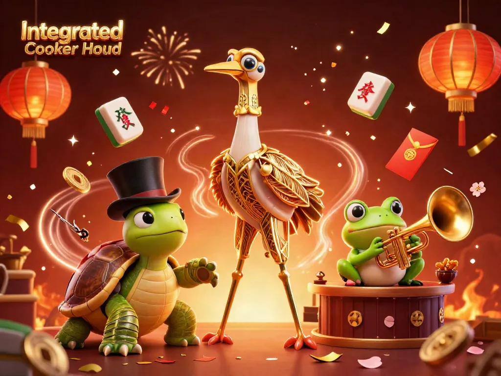 Experience the excitement of Integrated Cooker Hood with a festive casino celebration scene.
