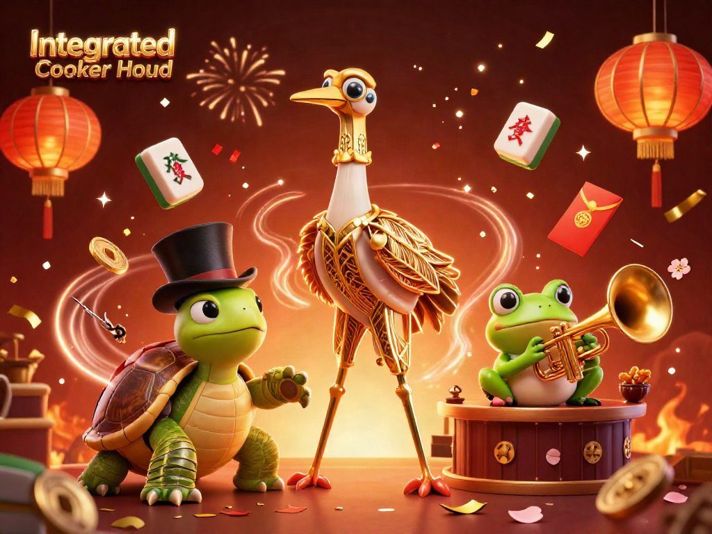 Experience the excitement of Integrated Cooker Hood with a festive casino celebration scene.