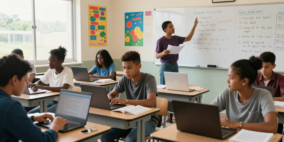 Students preparing for the 2026 nabteb runz exam in a modern classroom.