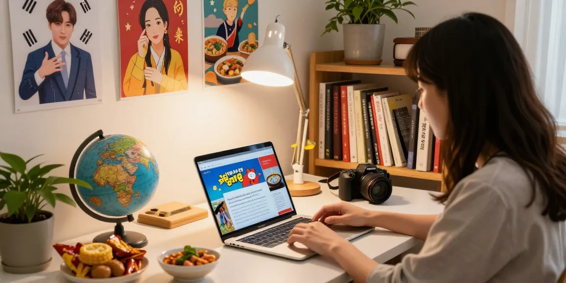 Engaging workspace at https://hanadultalk.com featuring a writer immersed in Asian culture.