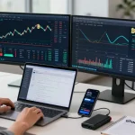 oklo stock trading overview in a modern crypto workspace with charts and security tools