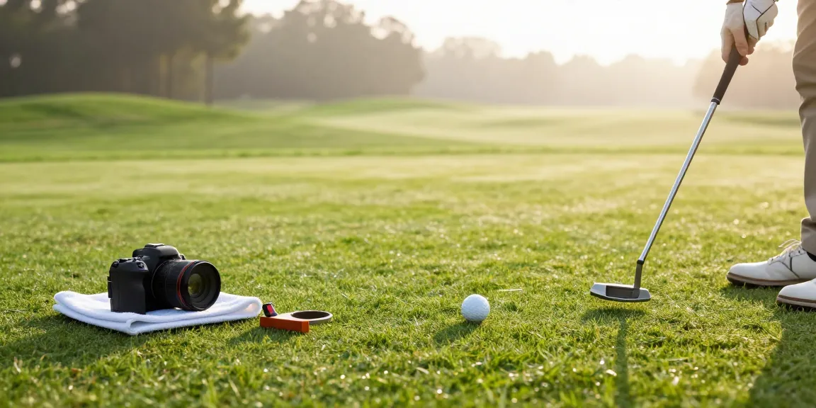 Ulasan putter di https://puttperfection.com/putter-reviews dengan golfer sedang berlatih pada pagi hari.